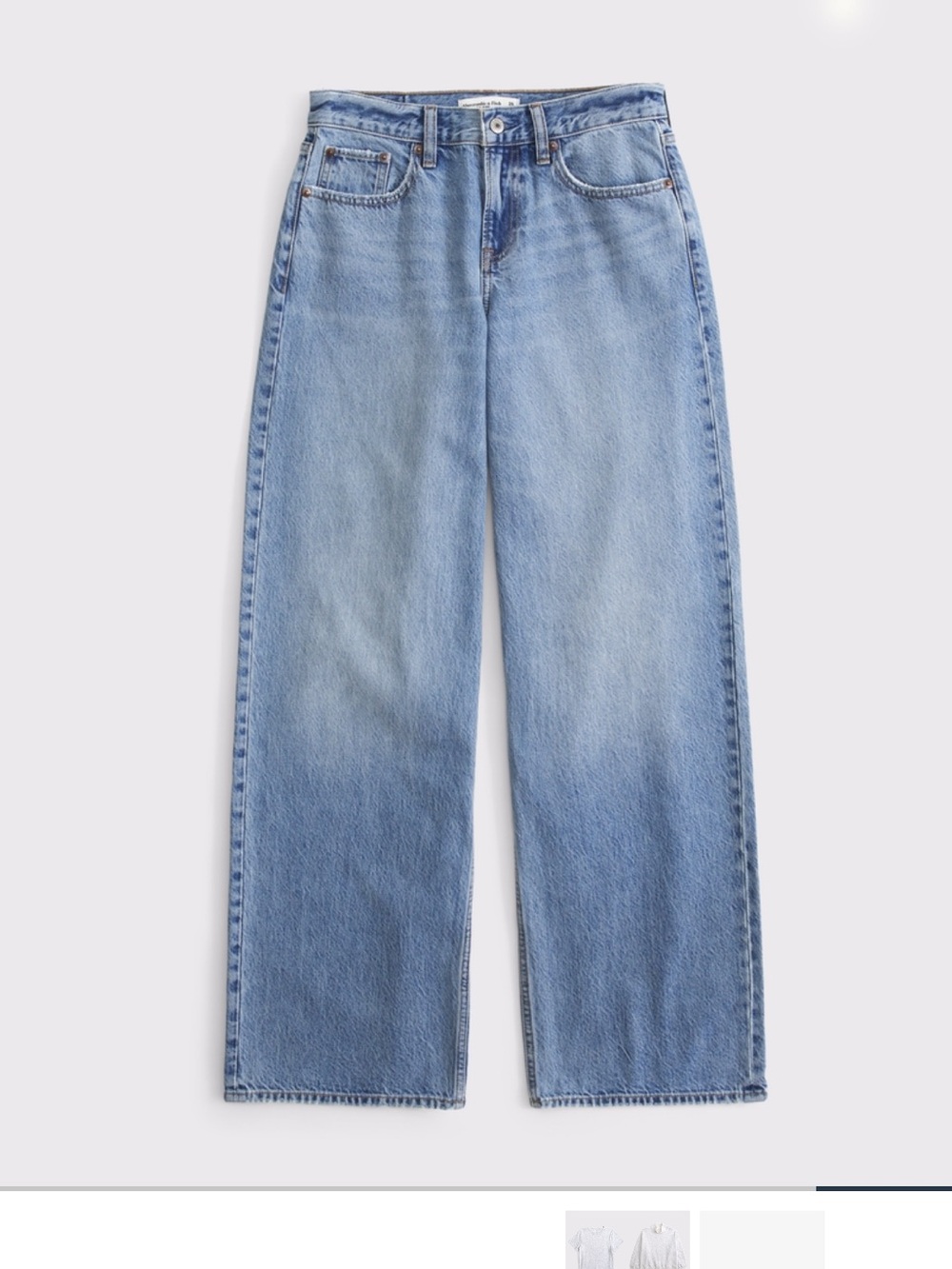 Abercrombie & Fitch Light Wash Wide-Leg Jeans